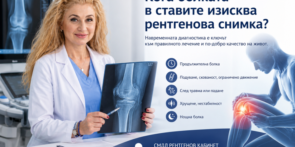 Кога болката в ставите изисква рентгенова снимка? Рентген Поли Кукушева